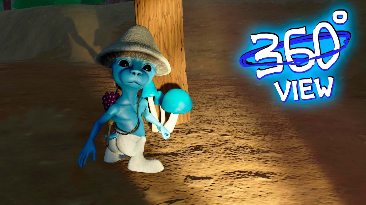 Smurf Cat Chase POV Animation 360&deg;