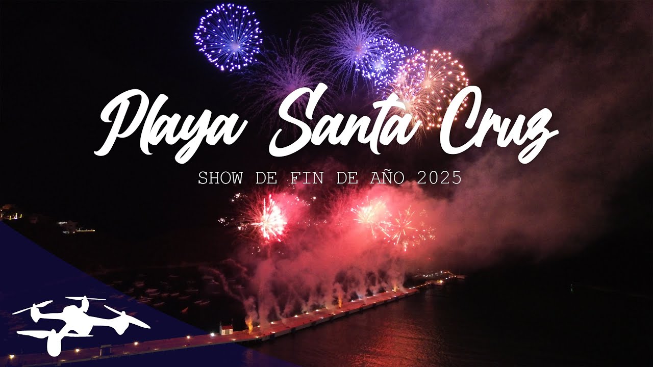 Playa Santa Cruz: Show de fin de año 2025 | DRONING HUATULCO 4K
