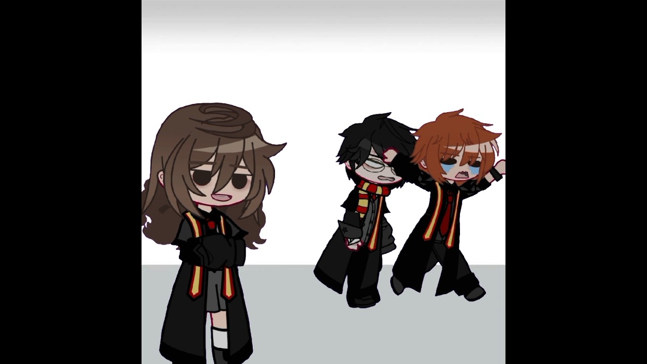 Золотое трио ⚡😝 { #gacha #harrypotter #gachalife #gachaclub }