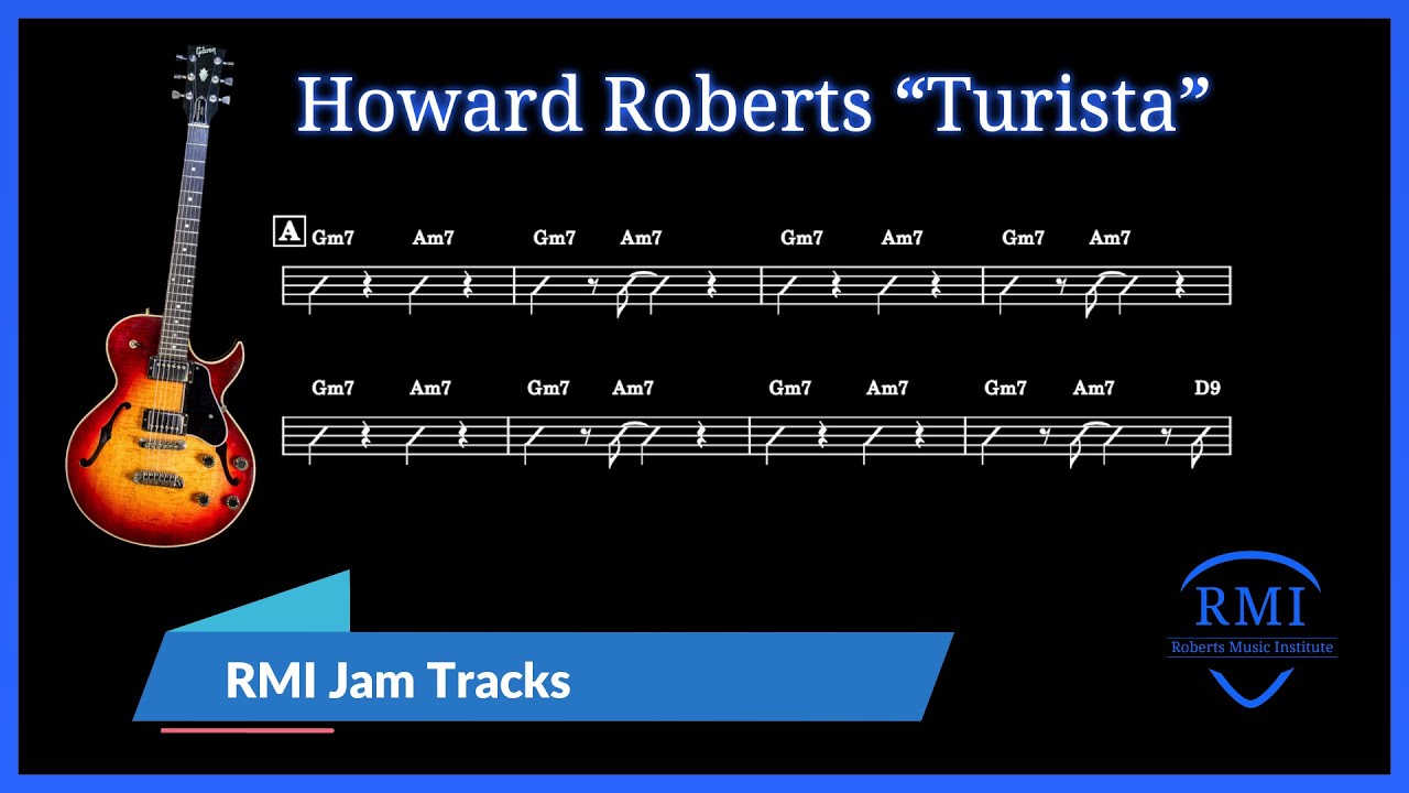 "Turista" Jam Track | G Dorian 128 BPM | Howard Roberts Original | RMI Jam Tracks