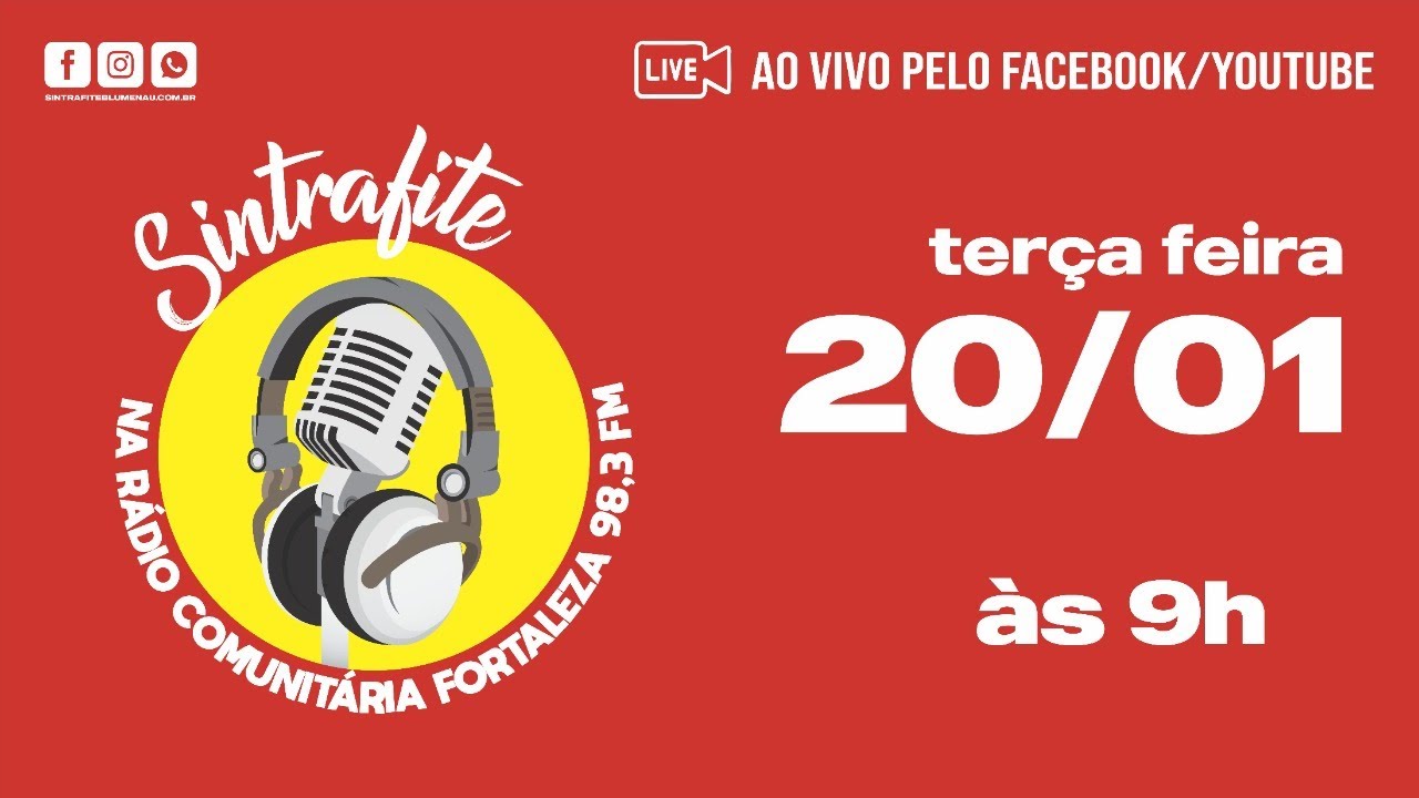 NESTA TERÇA FEIRA (20/01) TEM SINTRAFITE NA RÁDIO COMUNITÁRIA FORTALEZA 98,3 FM 🔊🗣️