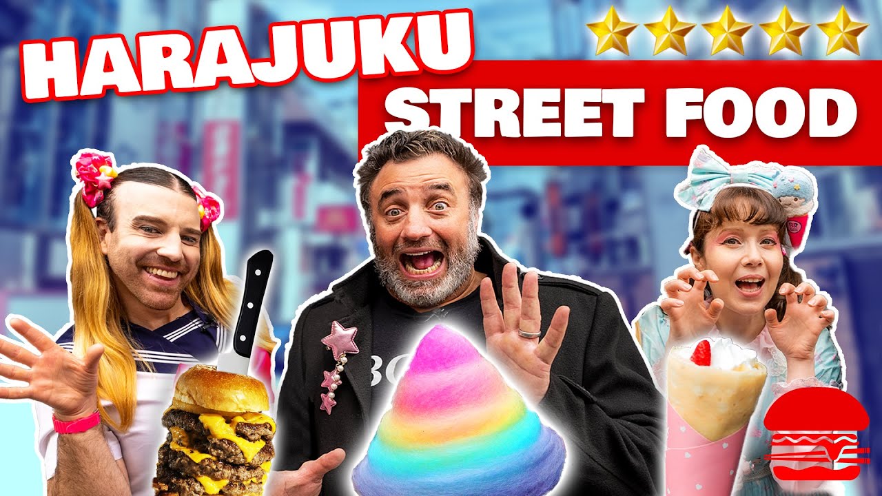 I Tried Japan’s CRAZIEST Street Food with Ladybeard and Cathy Cat |  @CatwithBeardfromJAPAN