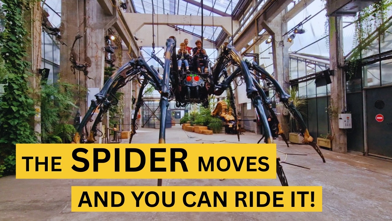 This Spider Moves… and You Can Ride It 😱, Nantes France, Les Machines de l’Île #robot #tourism