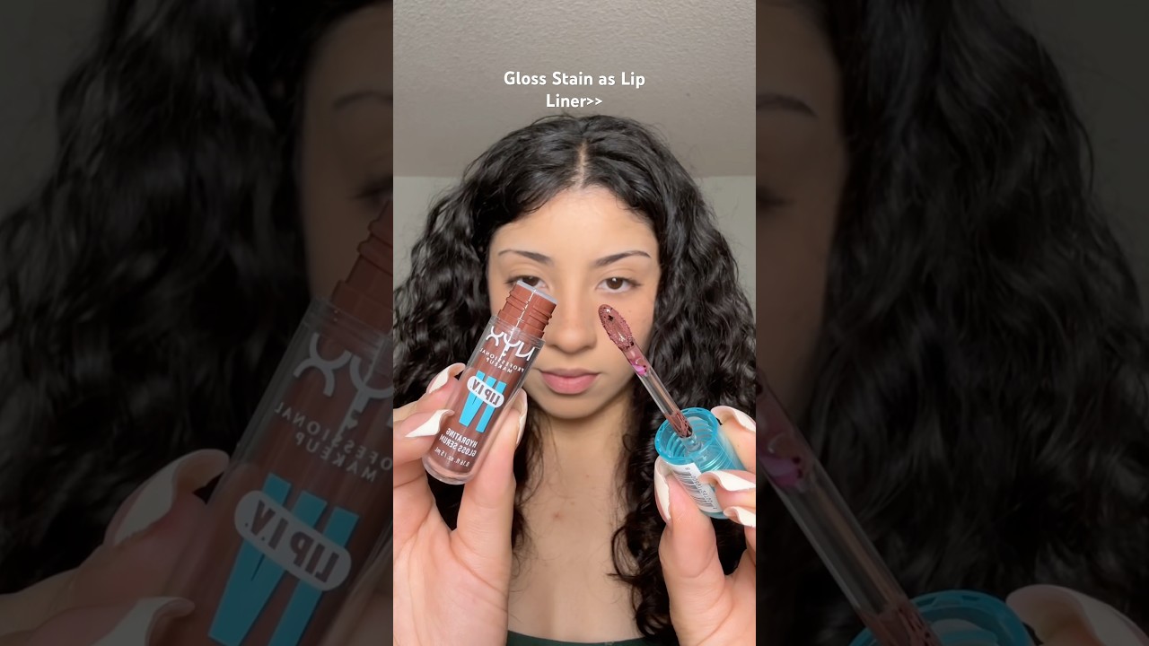 Gloss Stain Lip Liner😍🤎 Nyx Lip IV Shade &lsquo;Mocha Me Wet&rsquo;