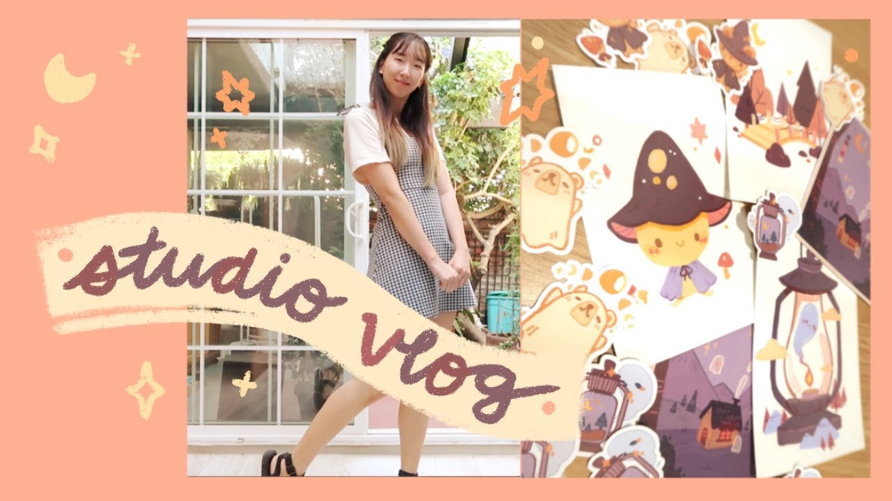 Studio Vlog✧19: Packing Patreon Mail, Birthday Shenanigans, Trying Out Jelly Gouache & New Clothes!
