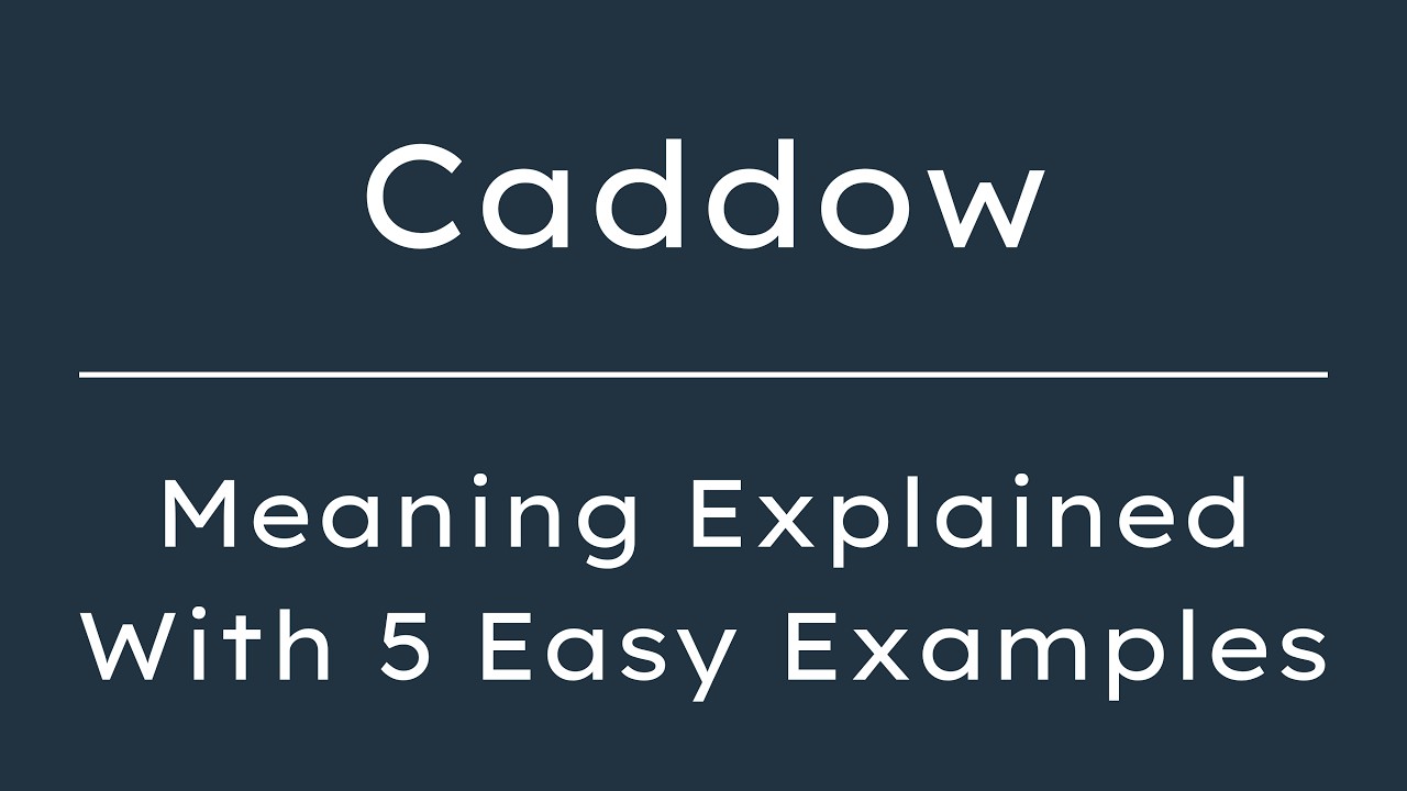 Caddow Meaning | What Does Caddow Mean? | Define Caddow, Pronunciation & Synonyms