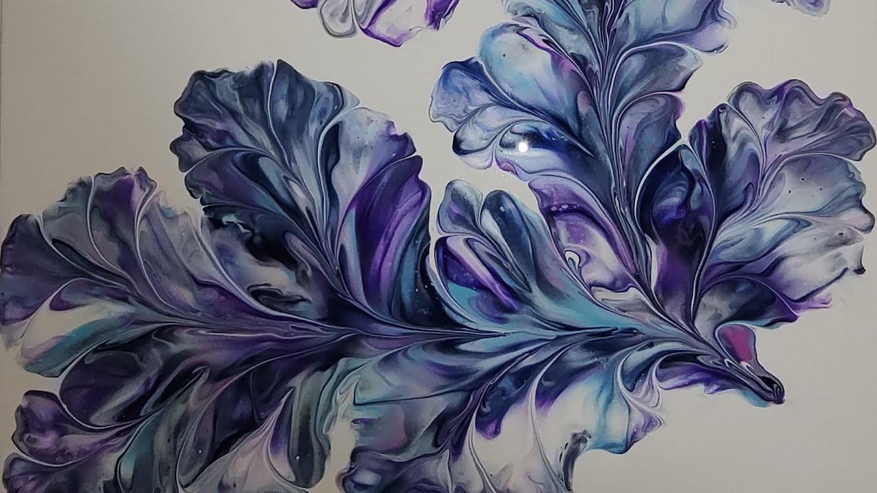 #84 Turquoise and purple Dutch Pour commission