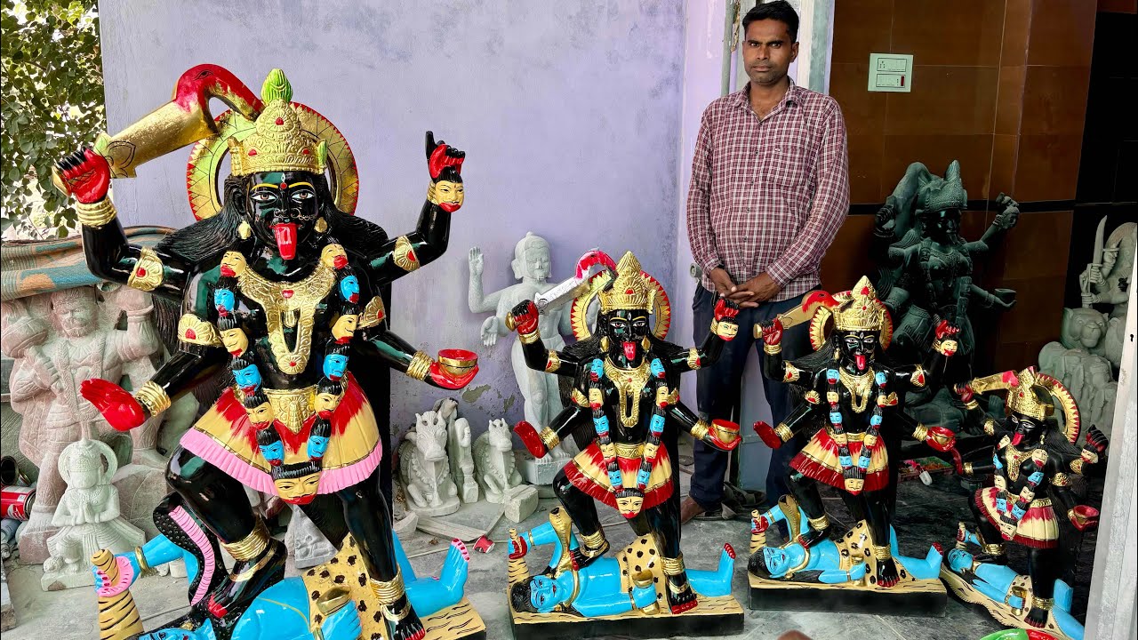 काली माता की मूर्ति | kali mata black marble murti | mahakali mata murti price | kali murti | art