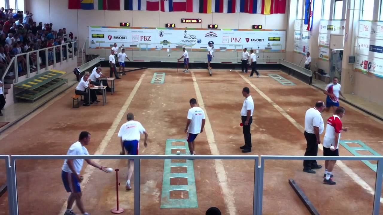 1/4 final, tir progressif, JARNET (FRA) 40/50 VS BRNIC (CRO) 43/48, Euro Bocce 2012, Pazin