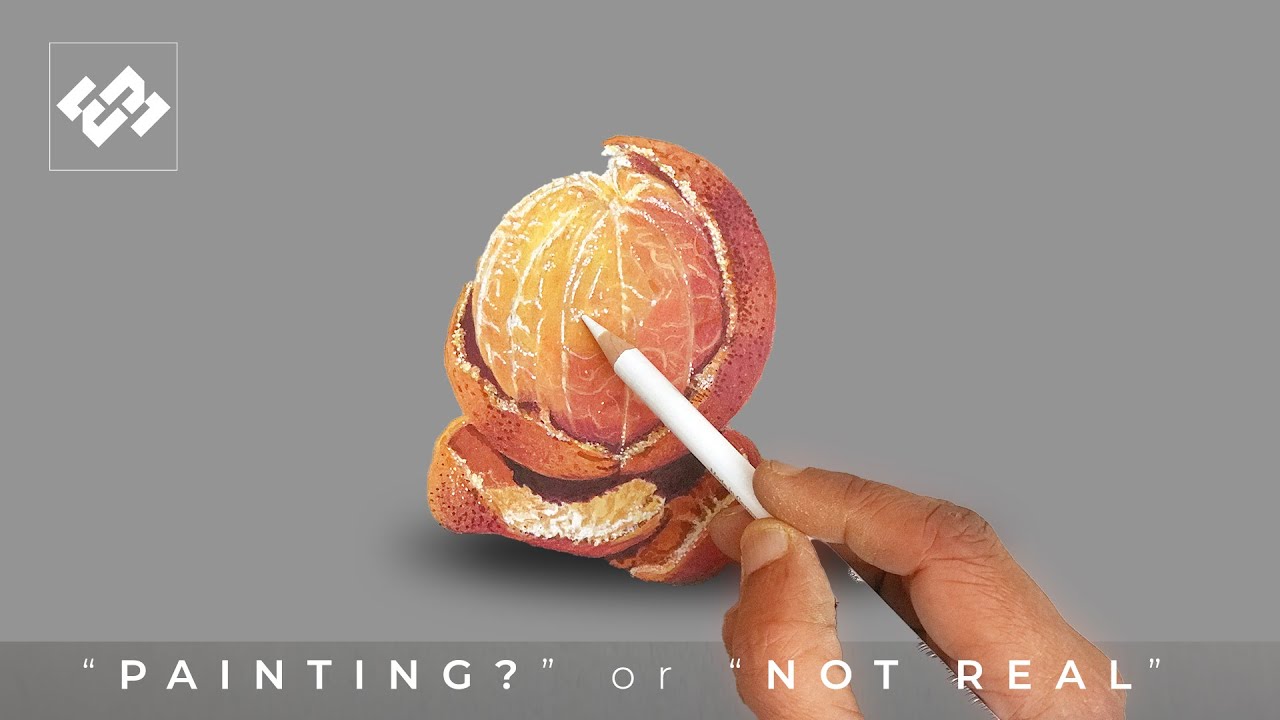 “You Won’t Believe This Is a Painting! 🍊 Hyper-Realistic Orange Art”