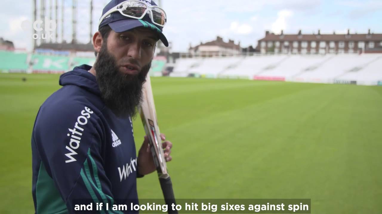 Moeen Ali on his bat