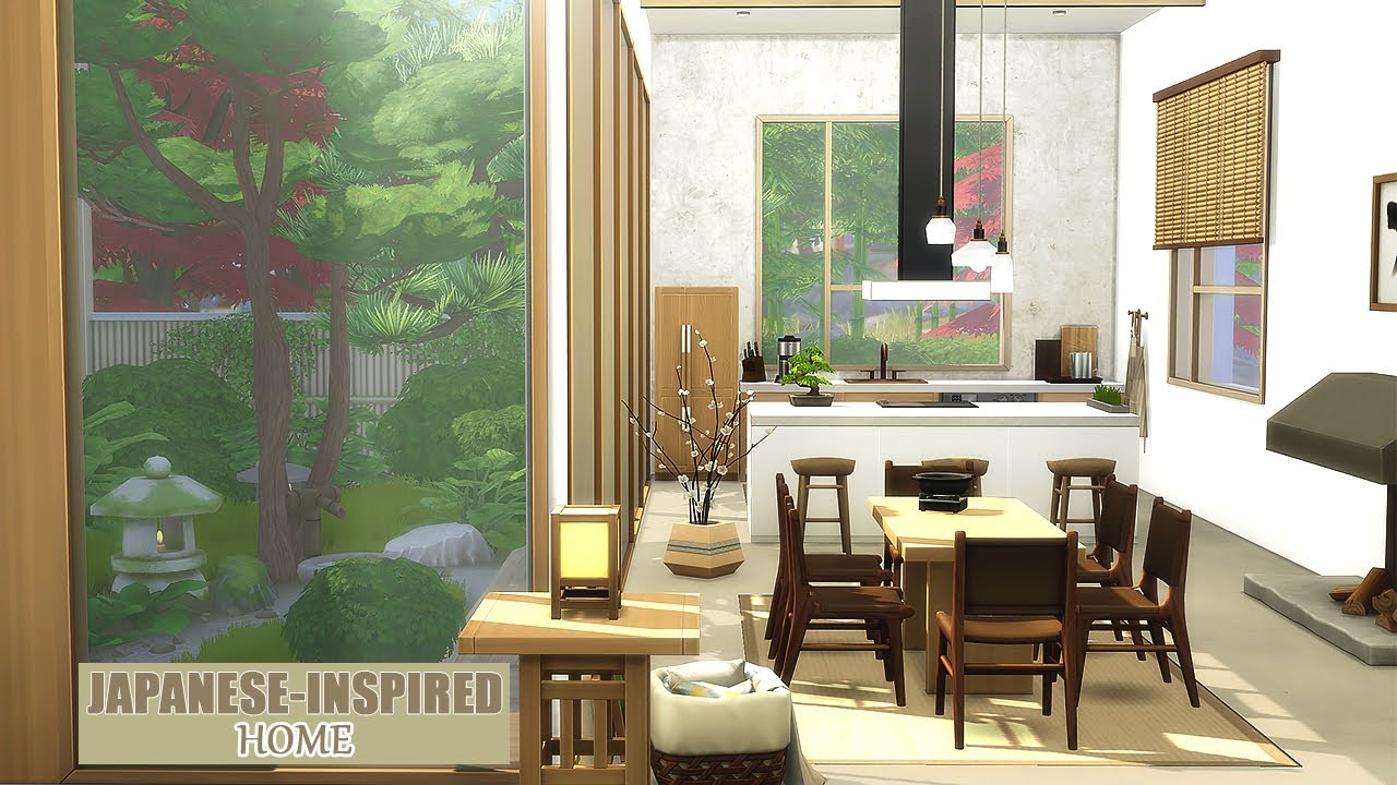 Japanese-Inspired Home | Japandi Style | The Sims 4 | No CC | Speed Build