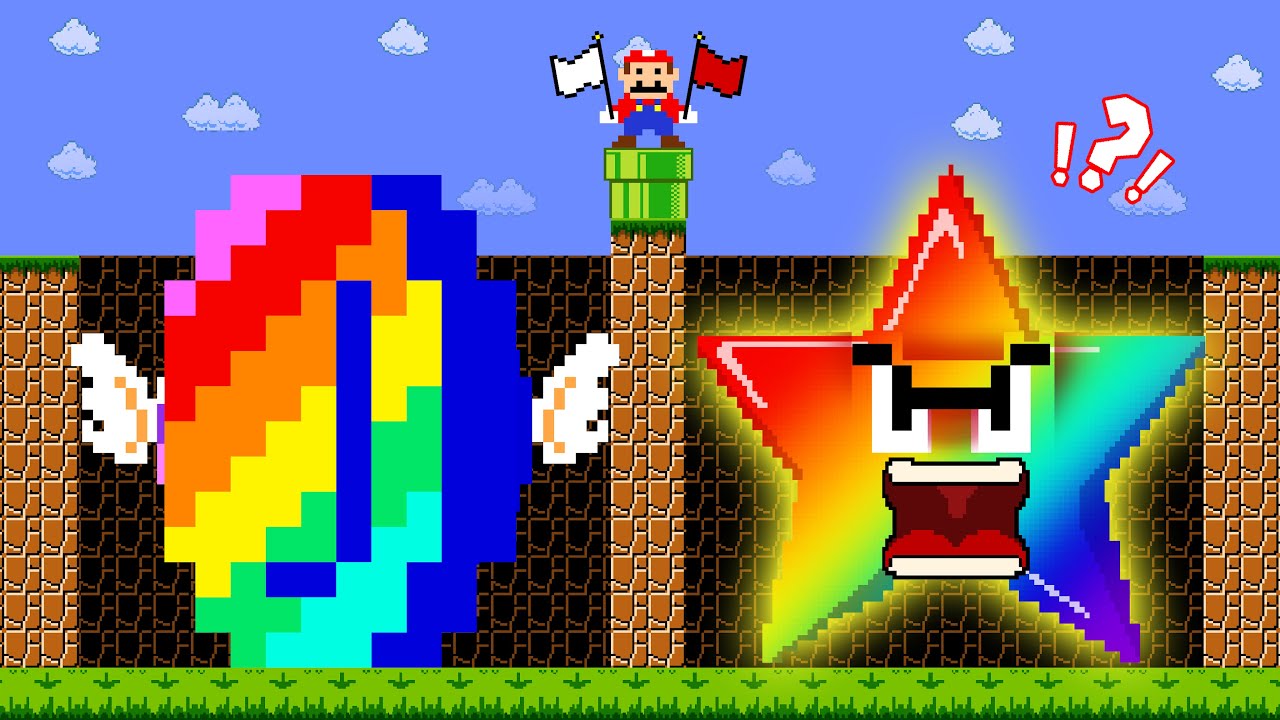 RAINBOW BATTLE! Can Mario STOP Touching Rainbow Coins? | ADN Game