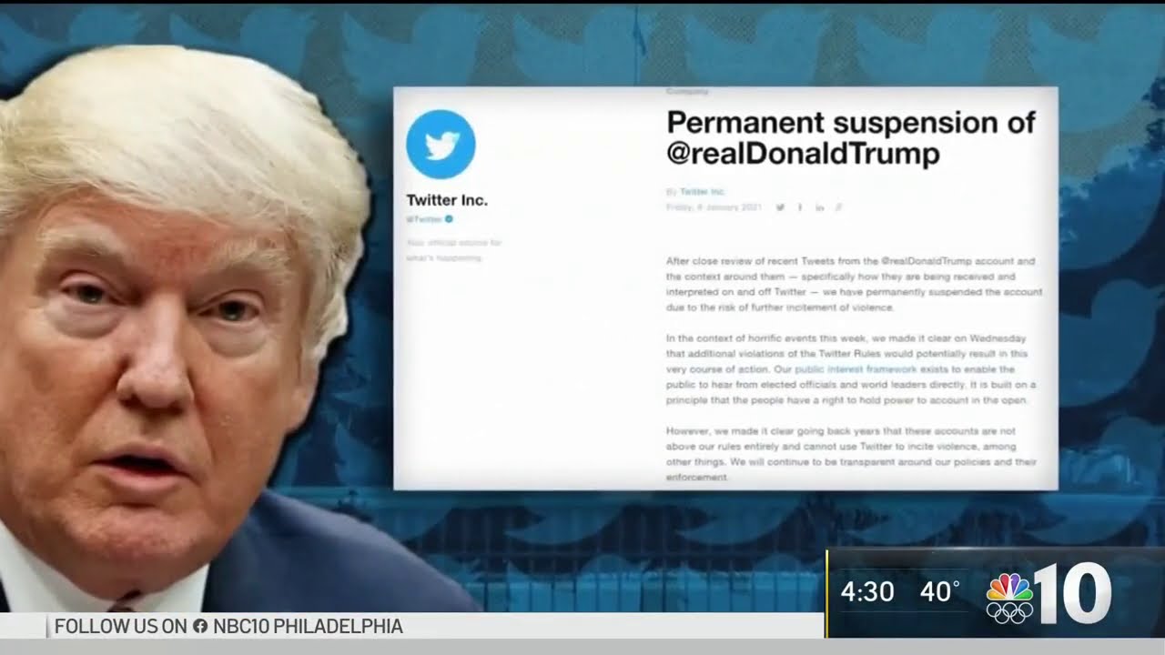 Trump's Ban From Social Media Platforms Sparks Debate Over Free Speech | NBC10 Philadelphia