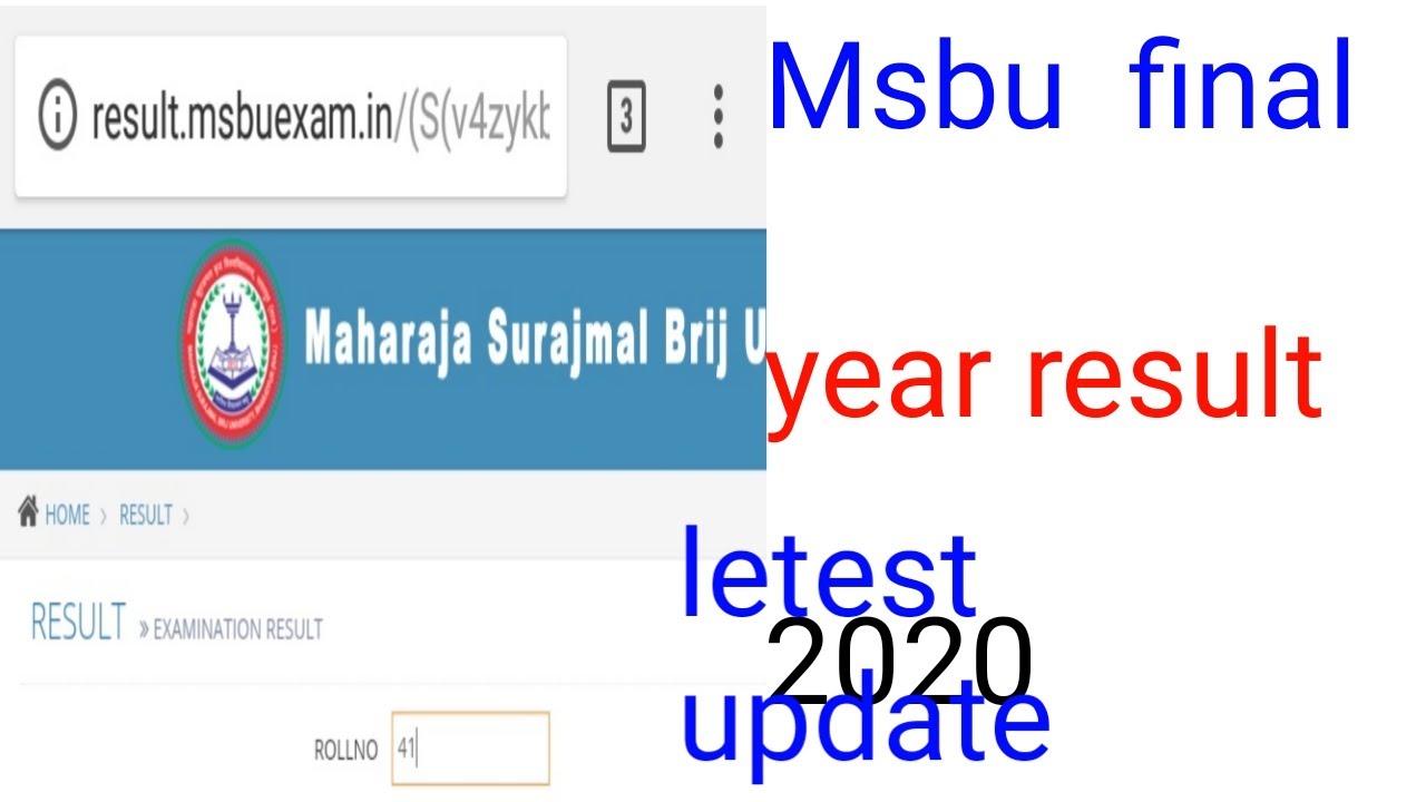 Msbu final year result 2020
