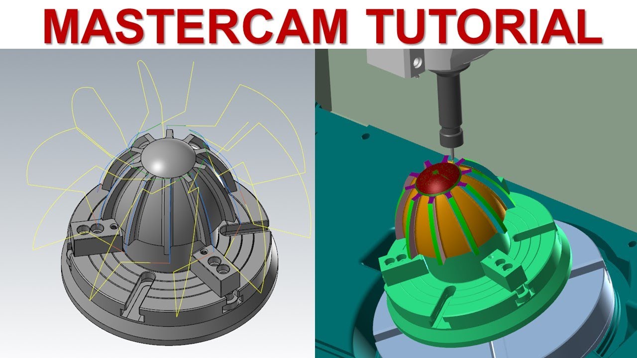 MasterCAM 2022 Tutorial #106 | Mill 5 Axis Toolpath Machining