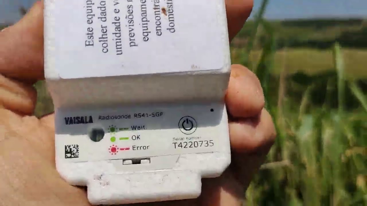 Resgate Radiossonda Meteorol&oacute;gica Vaisala RS41 recuperada na Estrada da Prata, zona rural de Camb&eacute;