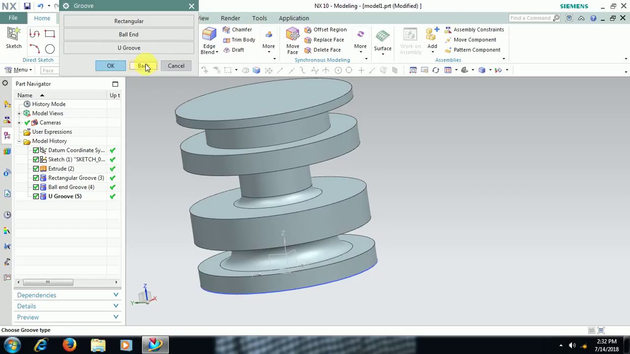 GROOVE COMMANG IN UG NX