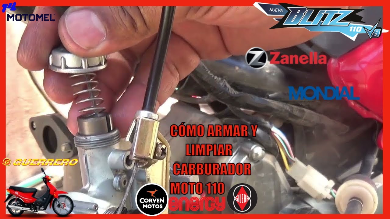 COMO LIMPIAR CARBURADOR DE MOTO 110