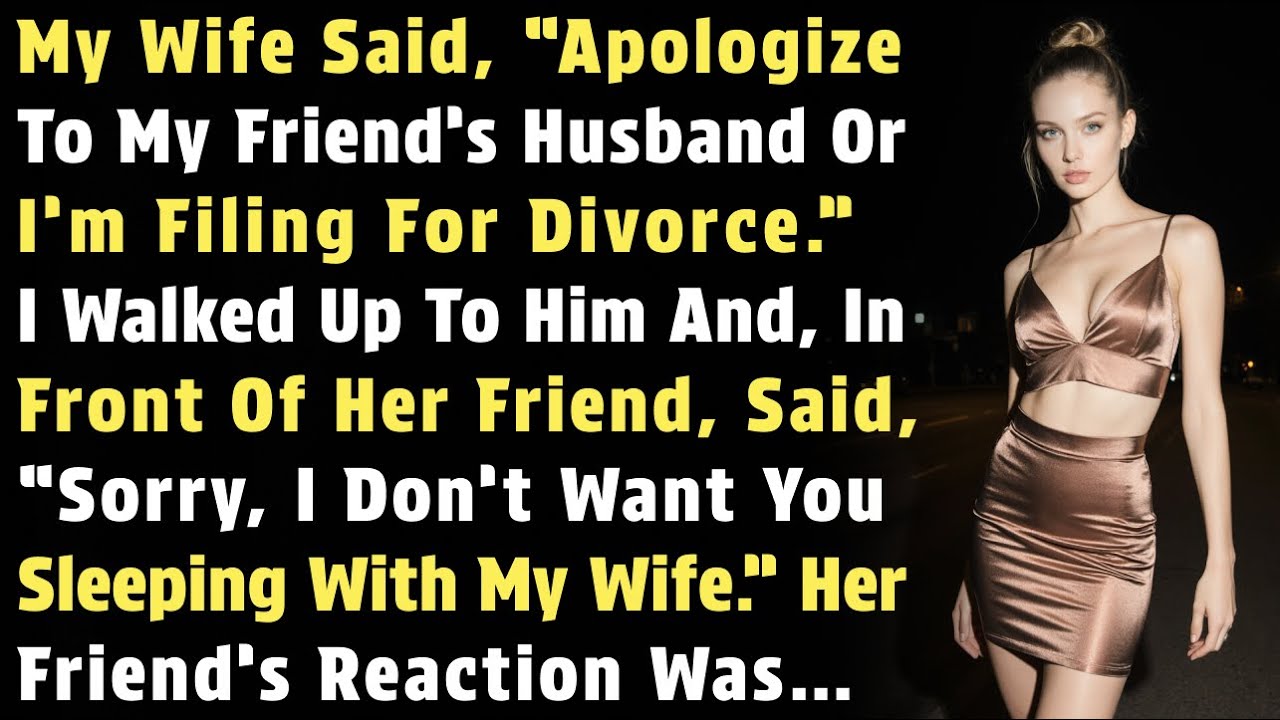 My Wife Said, “Apologize To My Friend’s Husband Or I’m Filing For Divorce.” I Walked Up To Him And…