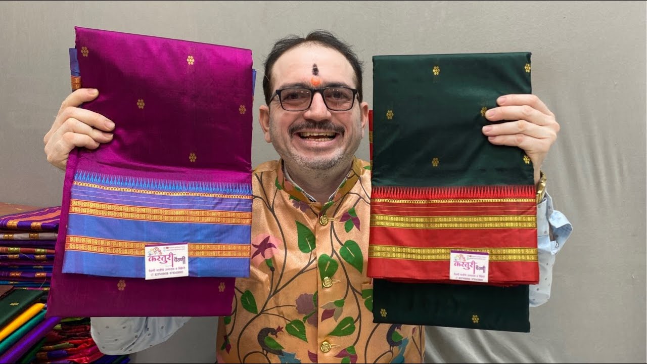 Pure silk Narayanpeth Paithani Live streaming of Kasturi Paithani Yeola