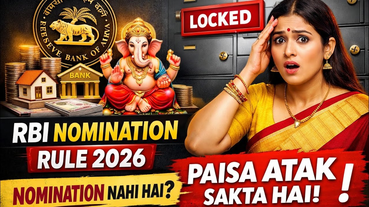 📣RBI Nomination Rule 2026 | Bank Account, FD, Locker New Rule Explained 🔔 #baking #nomination #bank 