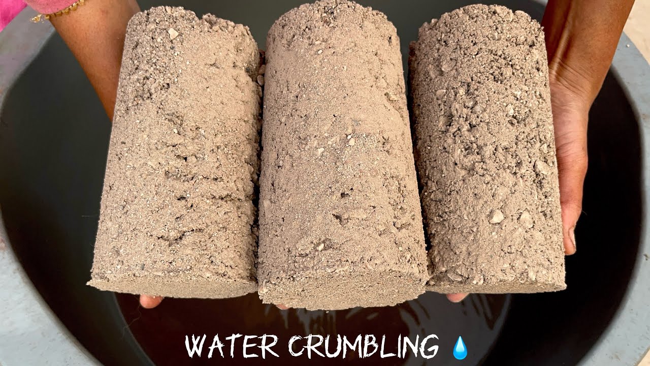 ASMR | New Water crumbling of Stoney cylinders 