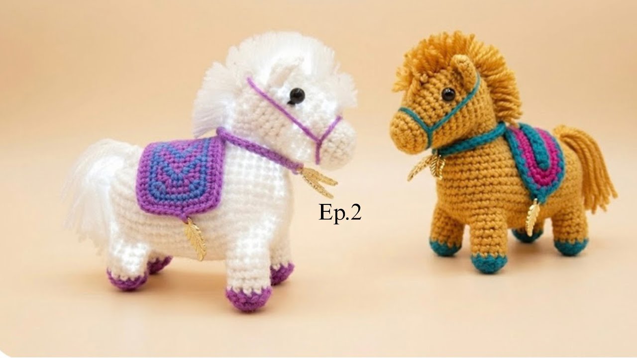How To Crochet Amigrumi Horse/ horse amigurumi crochet pattern/how to crochet a horse for beginners
