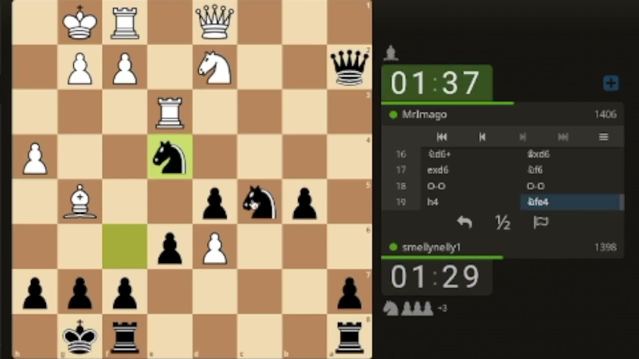 Dorking on Lichess Day 1 (1400 Rated)