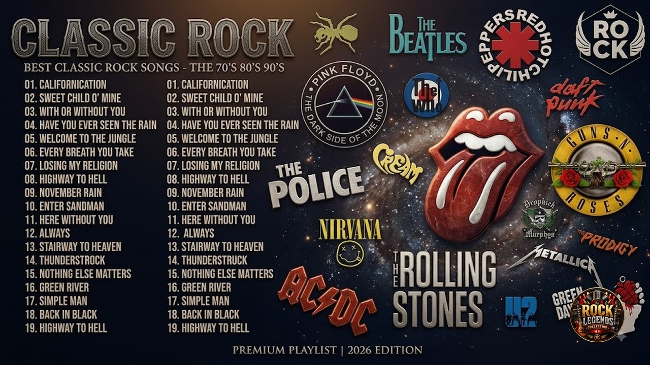 Epic Classic Rock Playlist 70s 80s 90s 🔥 Van Halen, Deep Purple, U2, Scorpions, Pearl Jam