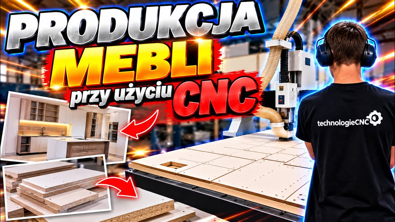 Produkcja mebli na maszynie CNC nesting technologie cnc 2130 ATC + Palette Cad