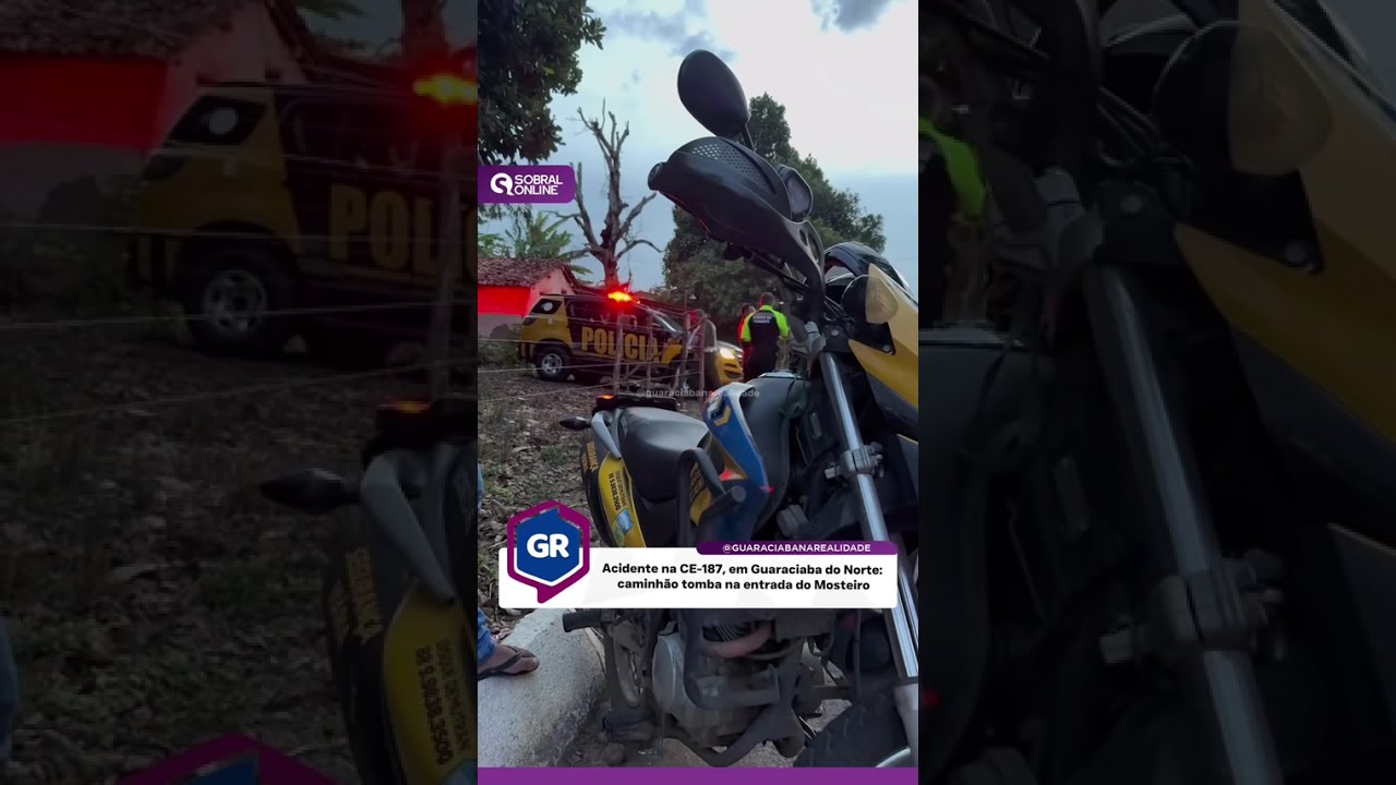 Ac1dente: Caminhão tomba em rodovia em Guaraciaba do Norte 