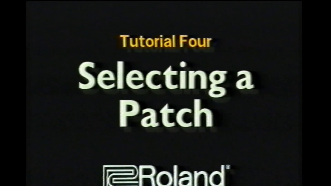 Roland JV 1080 Video Manual