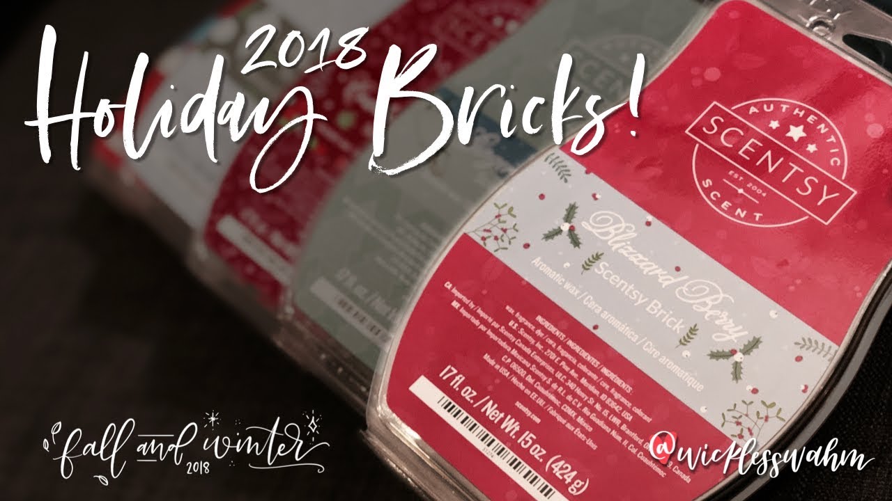 Scentsy 2018 Holiday Bricks! Limited Edition! Blizzard Berry, Ginger & Spruce, and more!