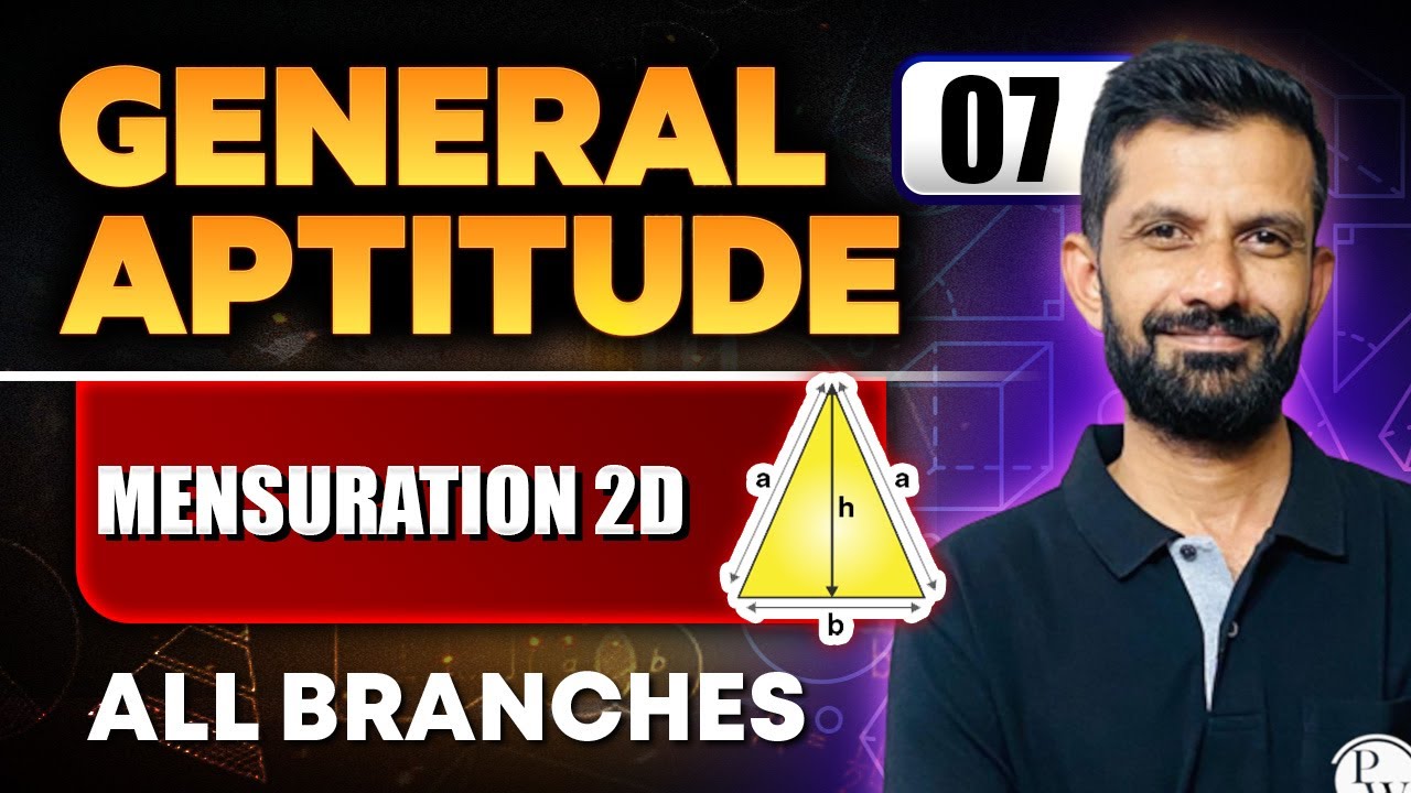 General Aptitude 07 | Mensuration 2D | All Branches | GATE 2025 Series