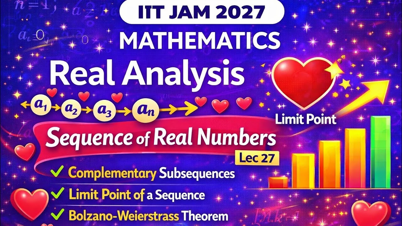 #IIT JAM , #Complementary Subsequence, #Limit point of a sequence, #B-W  theorem ,  Maths by Umesh 