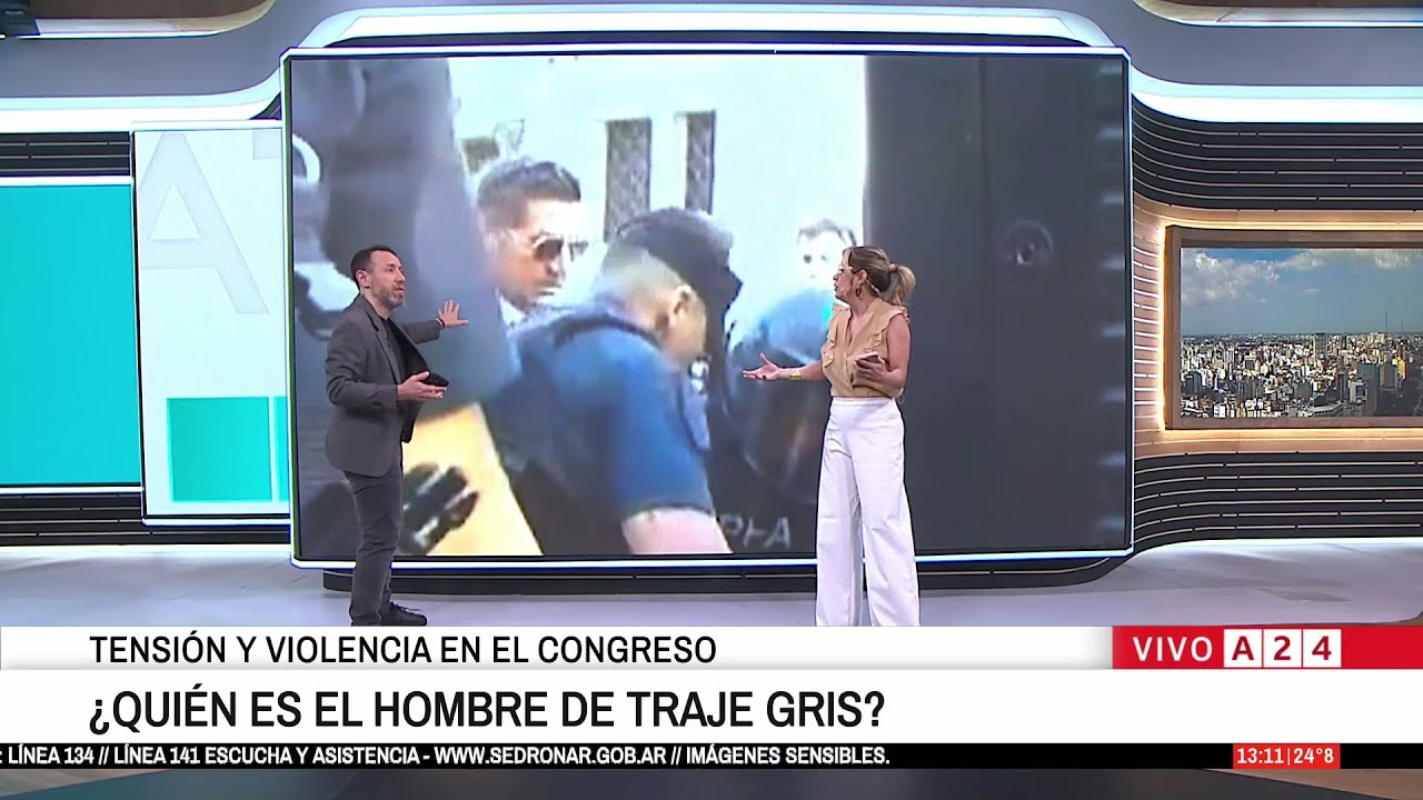 📢 AGRESIÓN A CAMARÓGRAFO DE A24: ¿QUIÉN ES EL HOMBRE DE TRAJE GRIS?