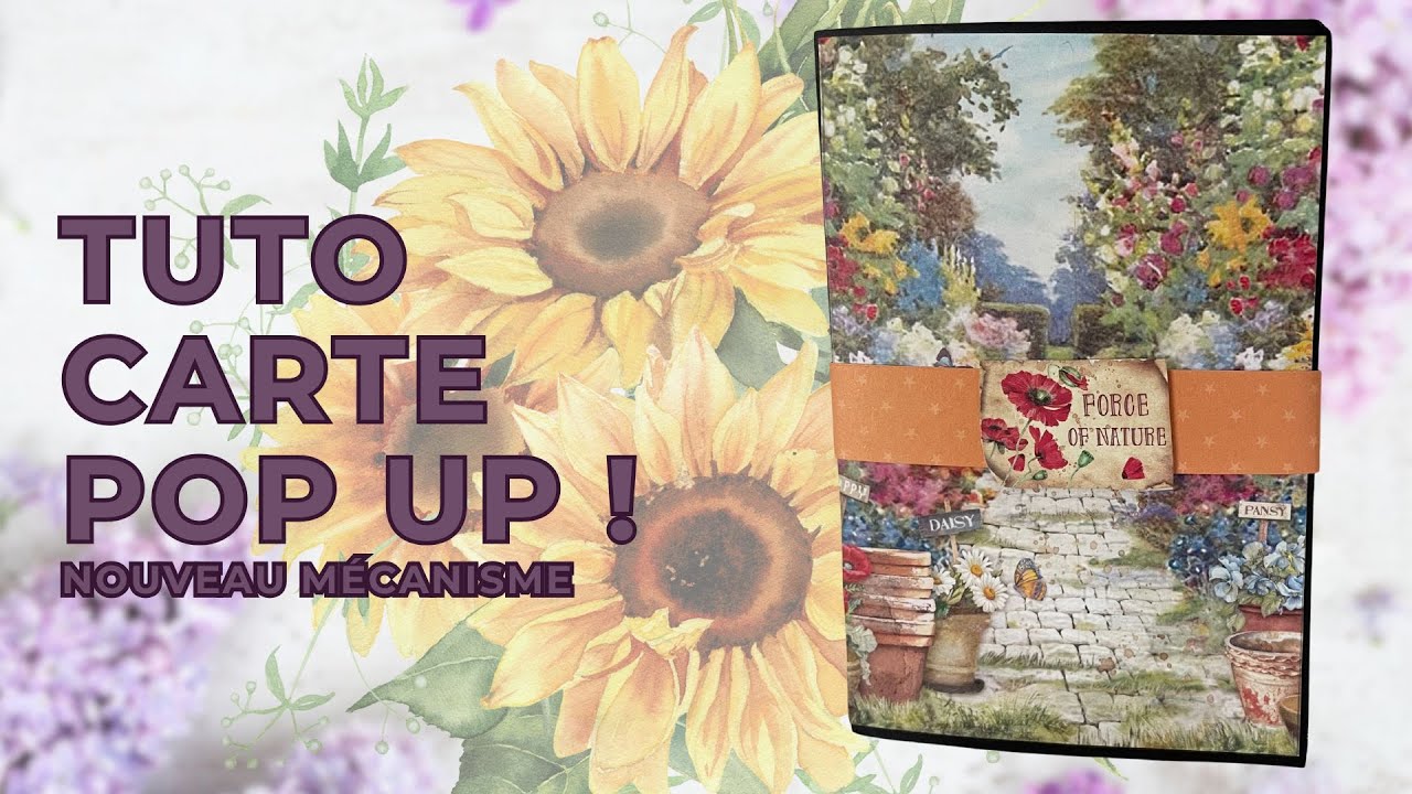 Nouveau tuto carte pop up ! 🌸  Mécanisme wahou !