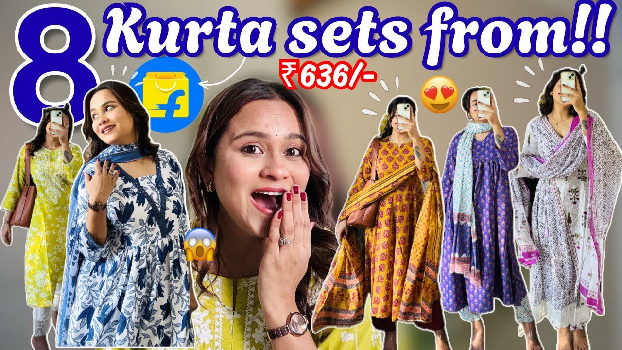 *Huge* Kurta Set Haul from Flipkart😍✨under Rs.999/-😱very trendy,affordable for office🥰 || hariyali |