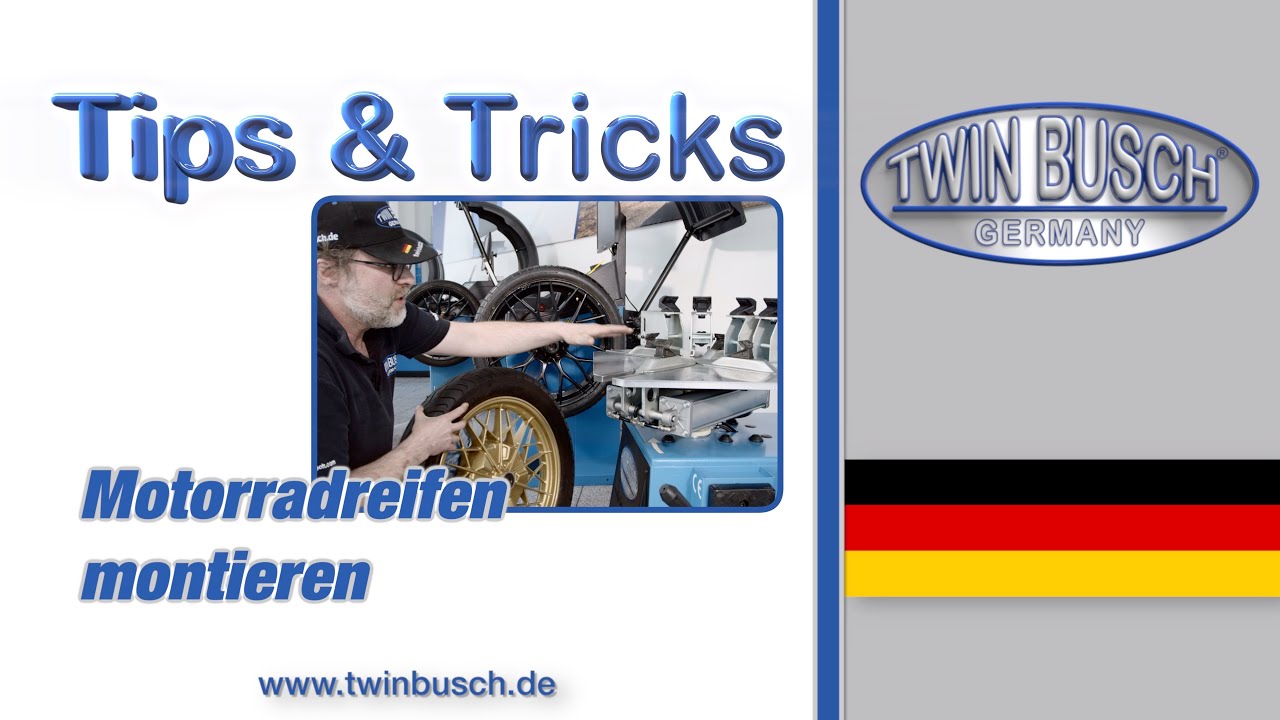 Motorradreifen montieren mit dem TWIN BUSCH® Motorradadapter