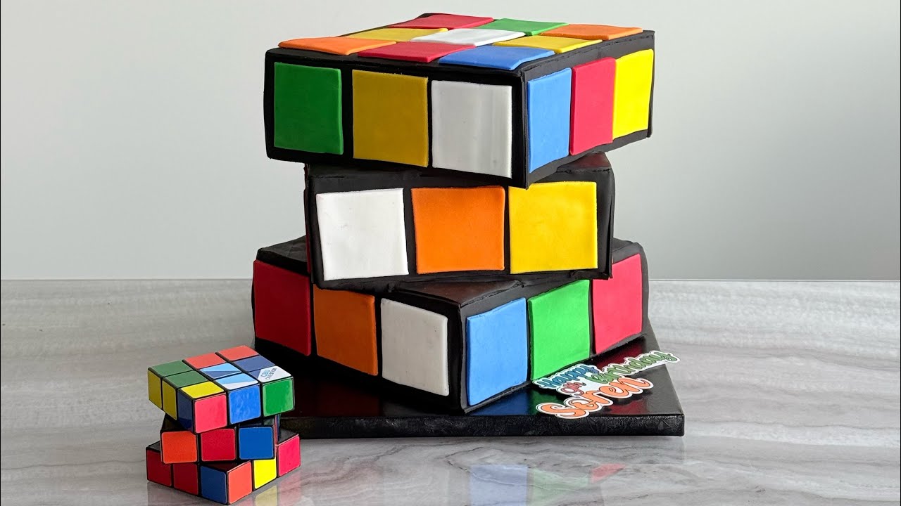 Rubik's Cube Cake
