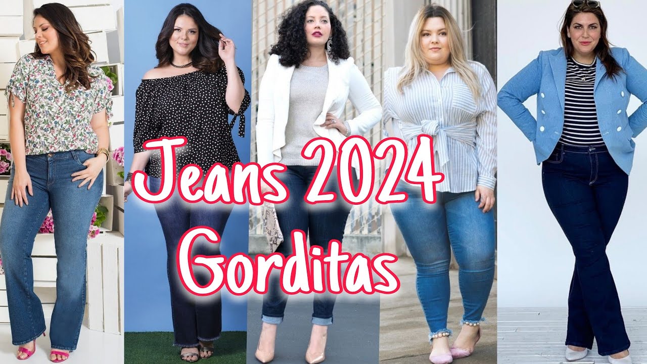 JEANS EN MODA Y TENDENCIA 2024 PARA CHICAS GORDITAS O SIZE PLUS