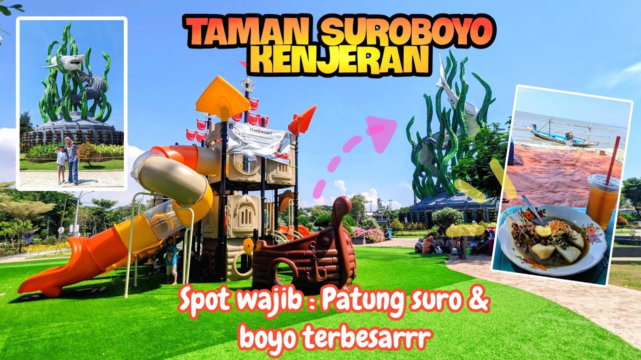 Patung Suroboyo Terbaru & Terbesar di Surabaya Ada Di Taman Pantai Kenjeran | Wisata Keluarga Murah
