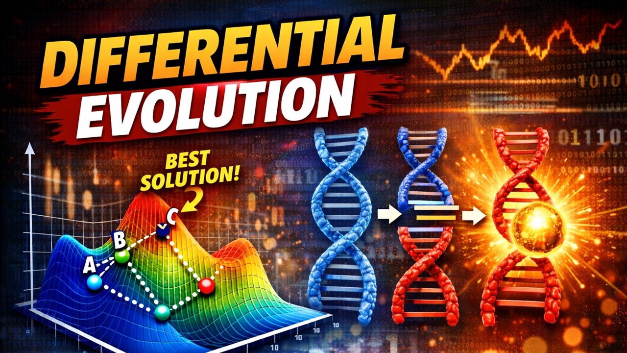 Differential Evolution Algorithm Explained (Step-by-Step Numerical Example) | شرح بالعربي