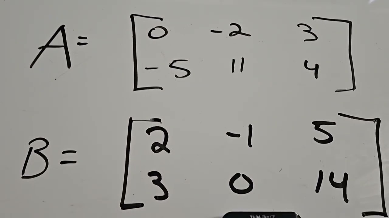 Add matrices in ti 84
