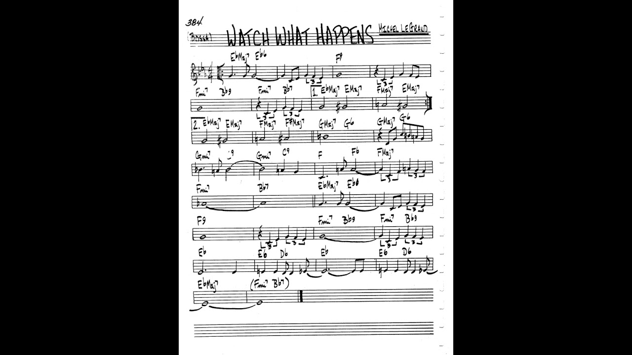 real book solo piano: watch what happens (Michel LeGrand)