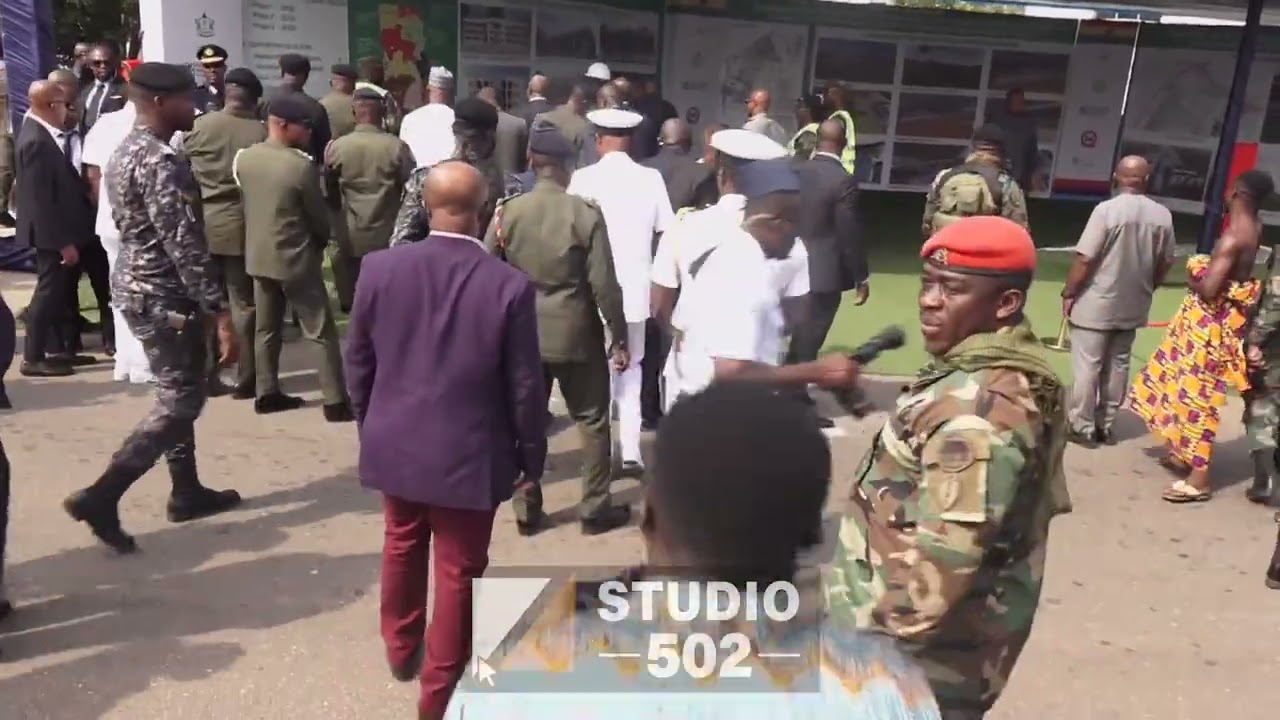 The president of Ghana John Dramani Mahama launch vehicles in Ghana Armed Forces (WASSA)