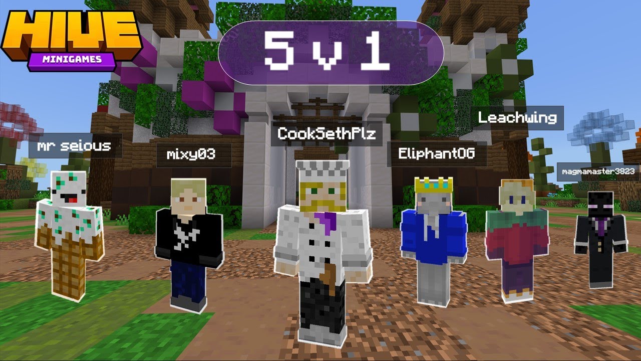 Minecraft Hive Sweat VS 5 Hunters