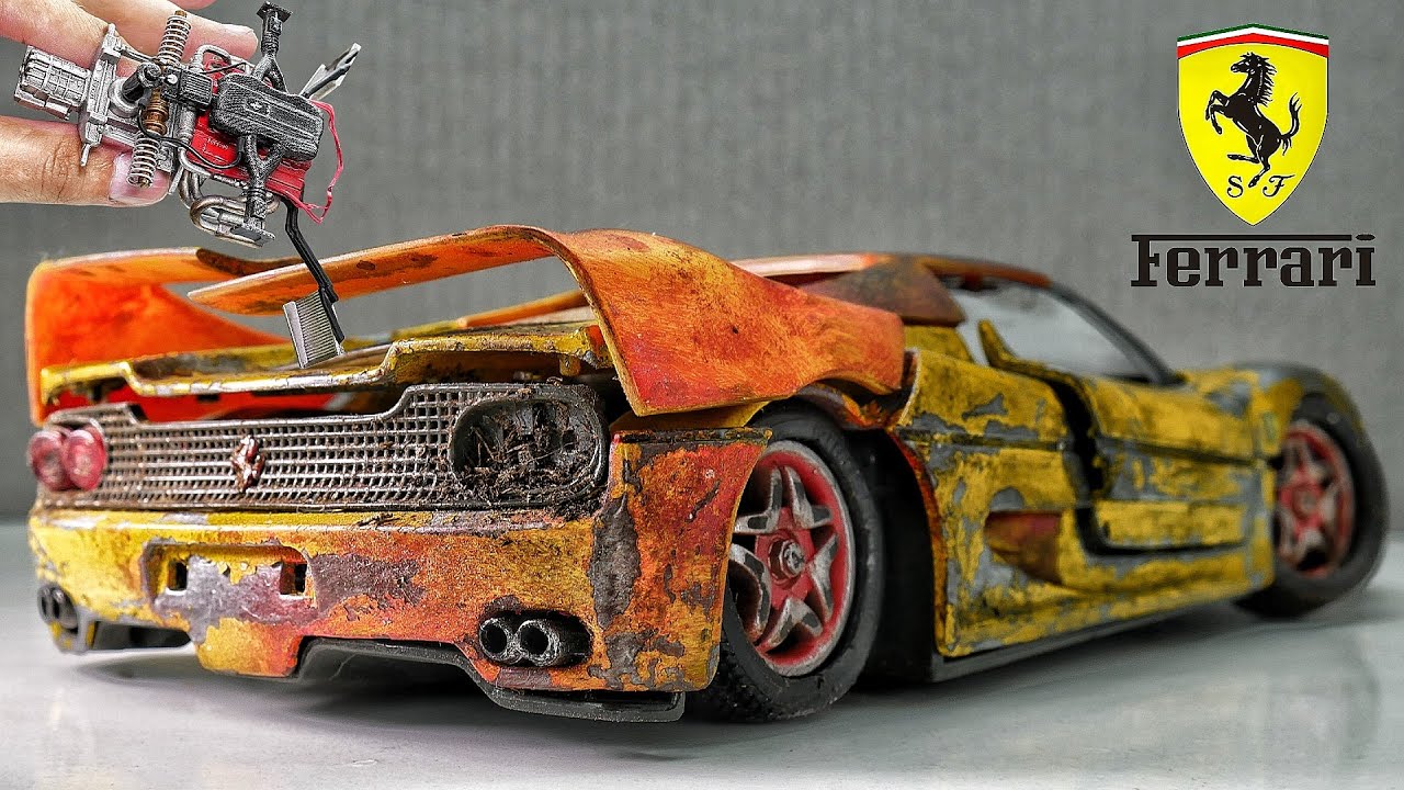 Full Restoration abandoned Ferrari F50. Restore and rebuild cars
