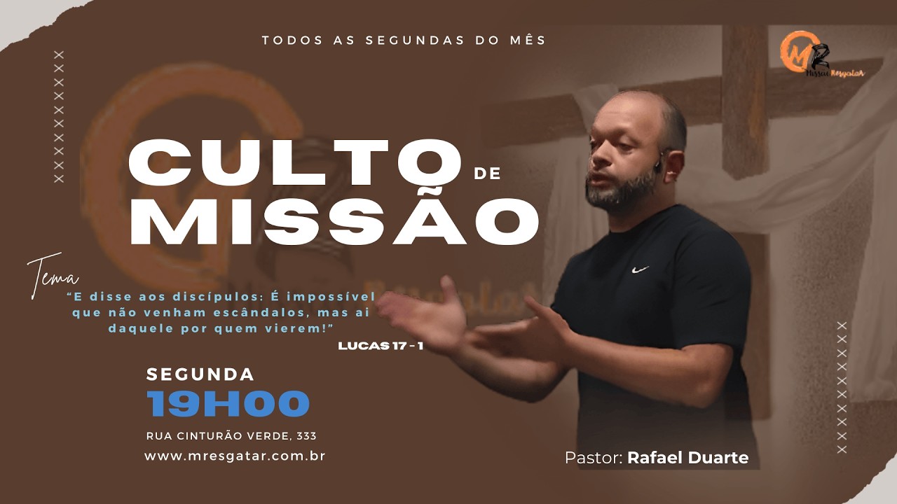 🔥 CULTO DE MISSÃO — SEGUNDA-FEIRA -  09/03/2026